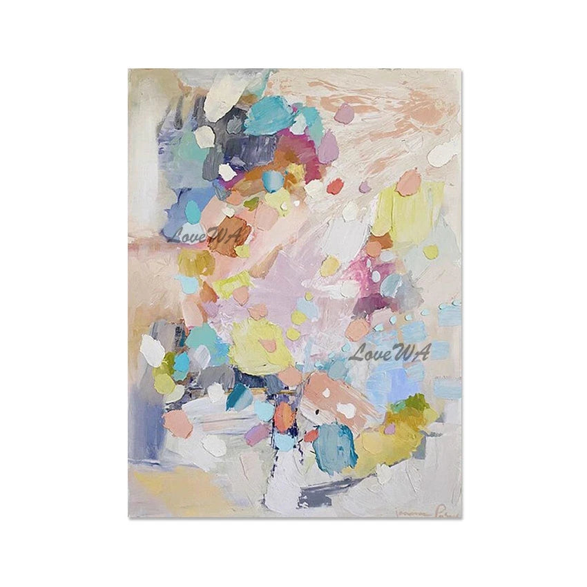 Colorful Design Art Textured Abstract Paintings, No Framed, Canvas Picture, Hot Selling, Living Room Interior Wall Decoration